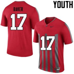 Youth Ohio State Buckeyes #17 Jerome Baker Throwback Nike NCAA College Football Jersey Top Deals MWK8044BE